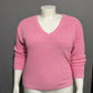 Evelyn & Arthur Pink Marled V Neck Sweater XL