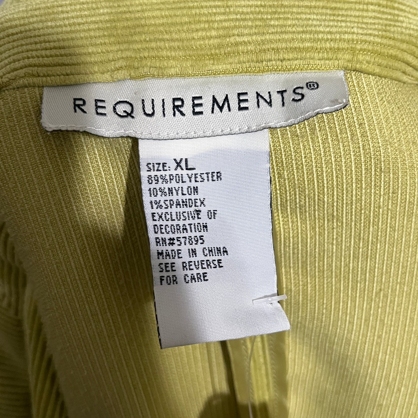 Requirements Women's Corduroy Jacket in Lime Green Sz-XL