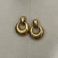 Vintage Gold Brass Hoop Earrings