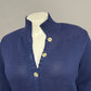 Blue Knit Sweater by Bkg & Company 100% Cotton Cardigan Sz-One Size