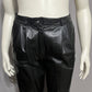 Vintage Black Leather Pleated Pants Sz-Large