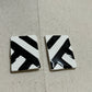 Black and White Geometric Earrings