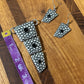 Silver Earrings & Pendant Textured Jewelry Set