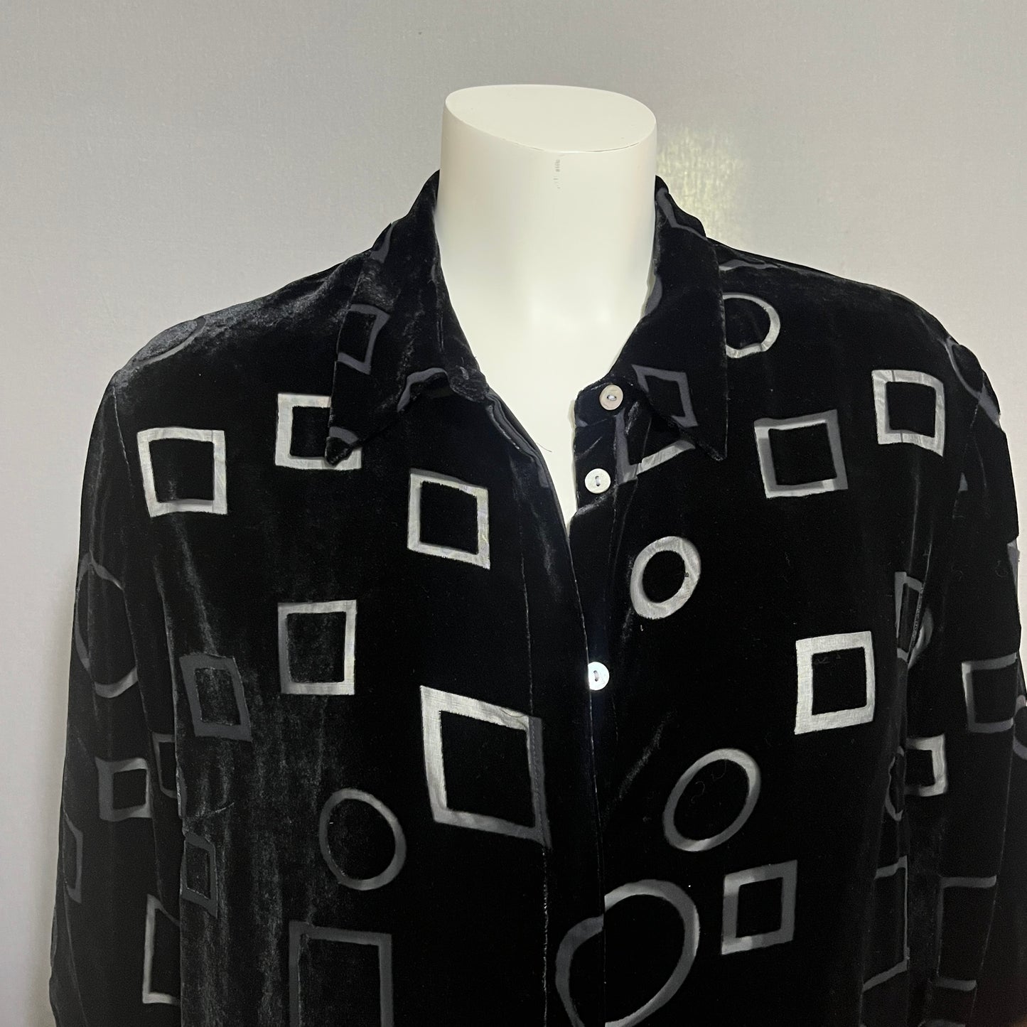 Coldwater Creek Burnout Silk Blend Velour Top XL