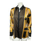 Calvin Klein Geometric Gold & Black Satin Blouse Sz-Small
