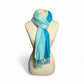 D&G Pashmina Blue and Aqua Ombré Women's Scarf