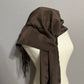 Chocolate Elegant Brown Silk Like Scarf with Fringe