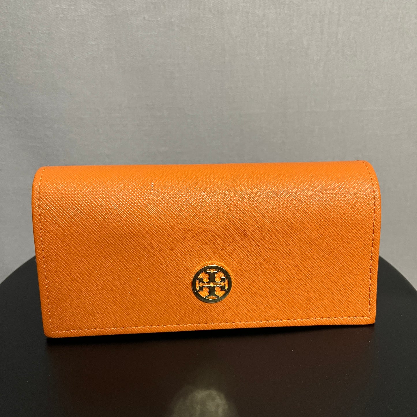 Tory Burch Vibrant Orange Eyeglass Case with Eyeglass Bag