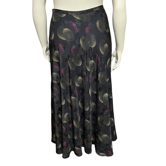 Jones New York Black and Gold A-Line Skirt