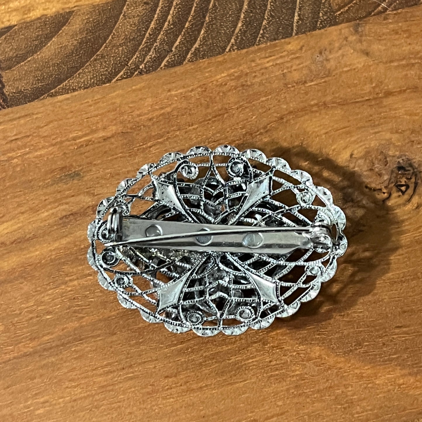 Vintage Silver Floral Brooch