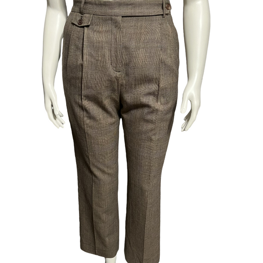 Vintage Plaid Wool Blend Pants Sz-10