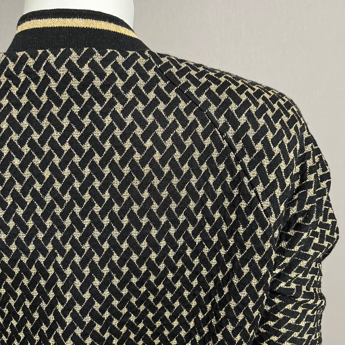 Vintage Graff Black Gold Sparkly Pullover Sweater Sz-Small