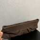 Lauren Merkin Chocolate Leather Clutch Handbag