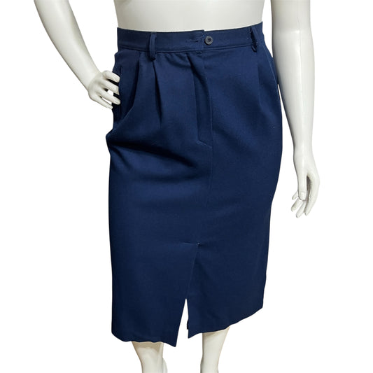 Pendleton Navy Wool pencil skirt size 16
