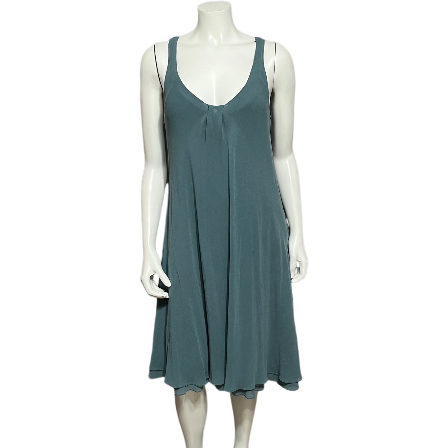 Eileen Fisher Mint Green Silk Flowy Dress Sz-Medium