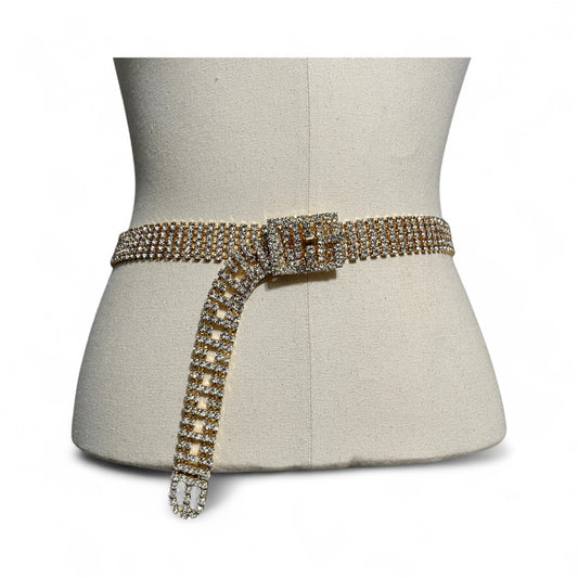 Neiman Marcus Gold Rhinestone Bling Belt