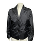 Talbots Black Puffer Button Front Blazer Jacket Sz-14 (Large)