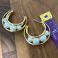 Elegant Gold and Pearl Hoop Earrings