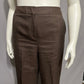 Kate Hill Chocolate Silk Cotton Trousers Career Pant Sz-16