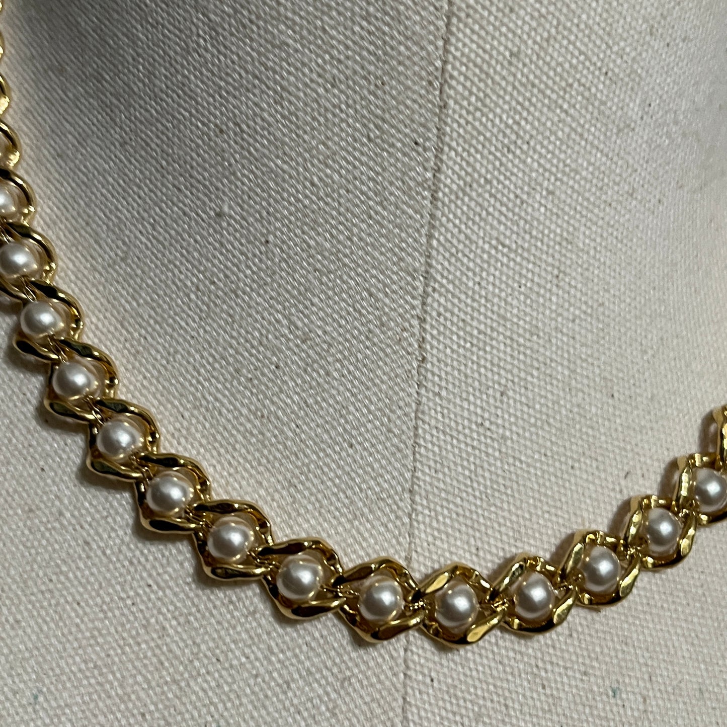 Napier Beaded Gold and Pearl Necklace
