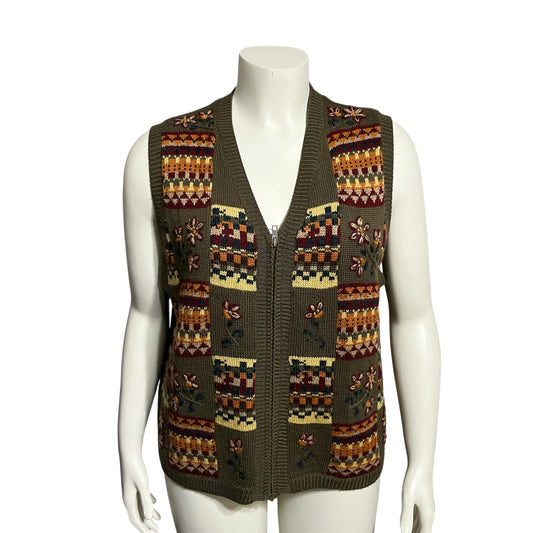 Koret Country Classics Olive Knit Vest