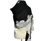 Clever Carriage Company Black and White Lace Wool Silk Scarf