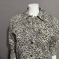 Coldwater Creek 100% Silk Leopard Print Quilted Jacket Sz-Small Petite