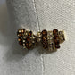 Elegant Brown and Gold Earrings