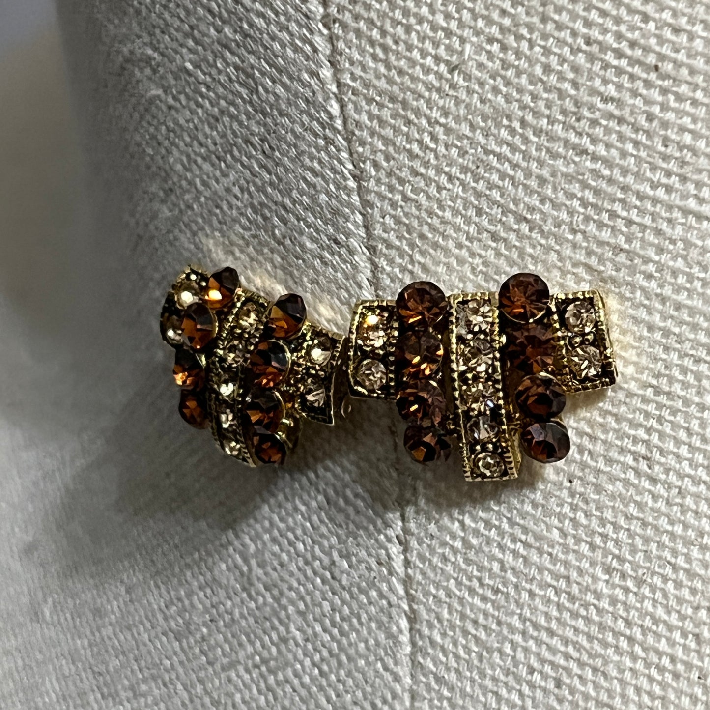 Elegant Brown and Gold Earrings
