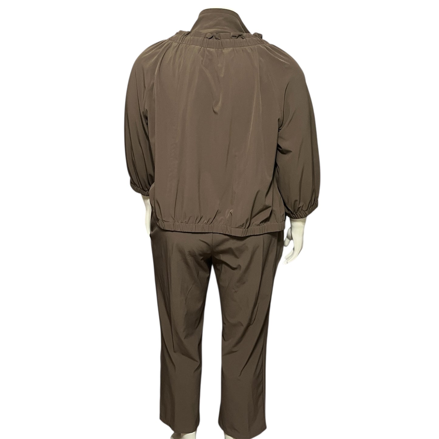 Chico's Zenergy Taupe Pants 2 Pc Track Suit Set Sz-XL