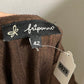 Chic A-Line Godet Stripe Brown & Pink Skirt