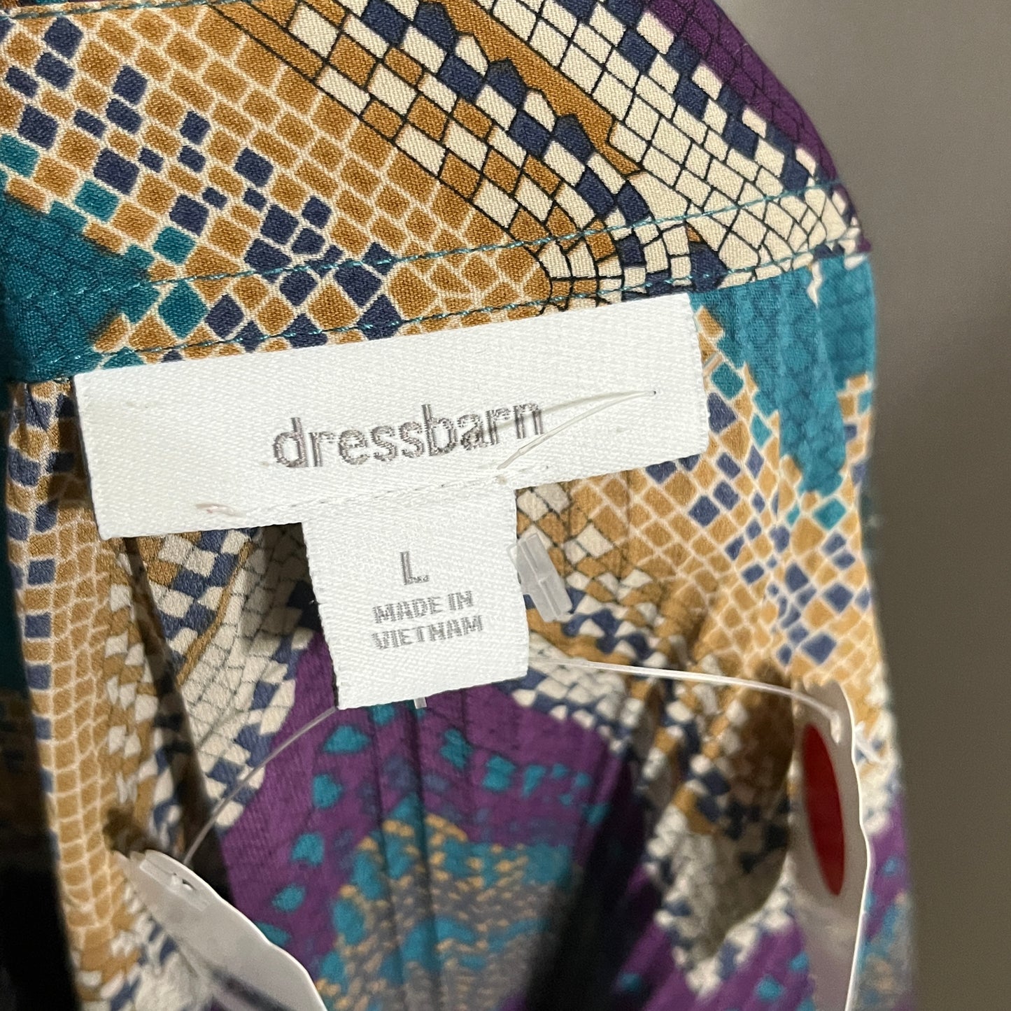 dressbarn Multicolor Chevron Button Down Shirt