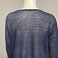 Navy Striped Sheer Knit Lightweight Sweater Sz-Large/XL