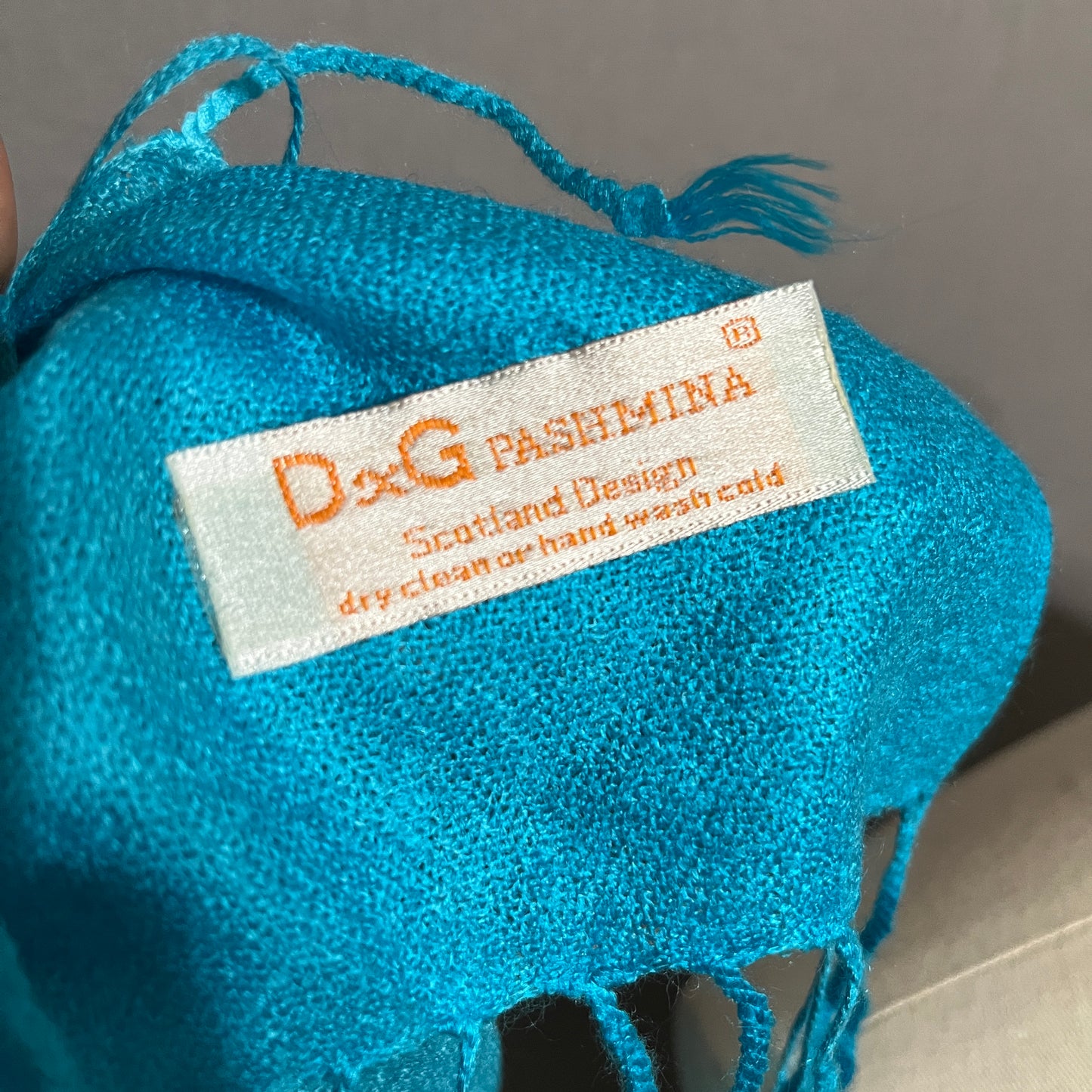 D&G Pashmina Blue and Aqua Ombré Women's Scarf