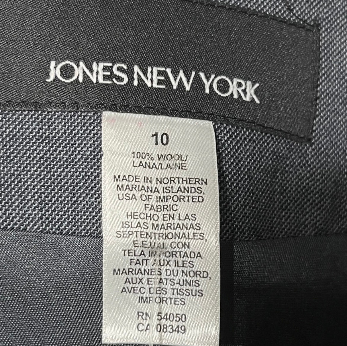 Jones New York Gray 100% Wool Career Blazer Sz-10