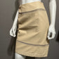 Anne Klein Cream Leather Skirt Sz-8