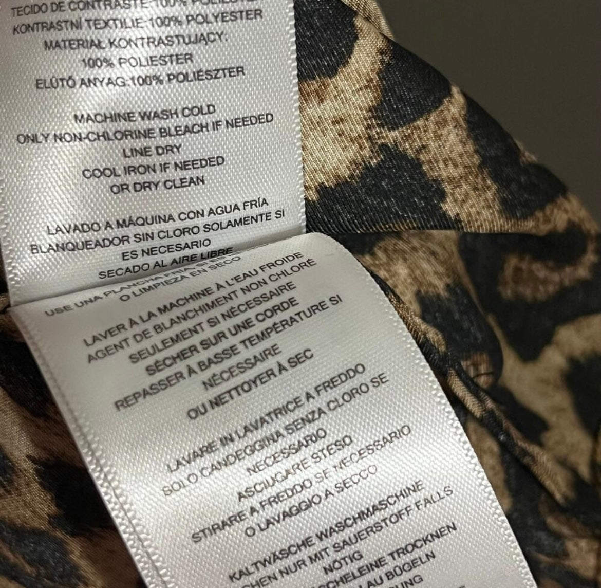 Michael Kors Cheetah Print Satin Blouse Sz- Medium Petite