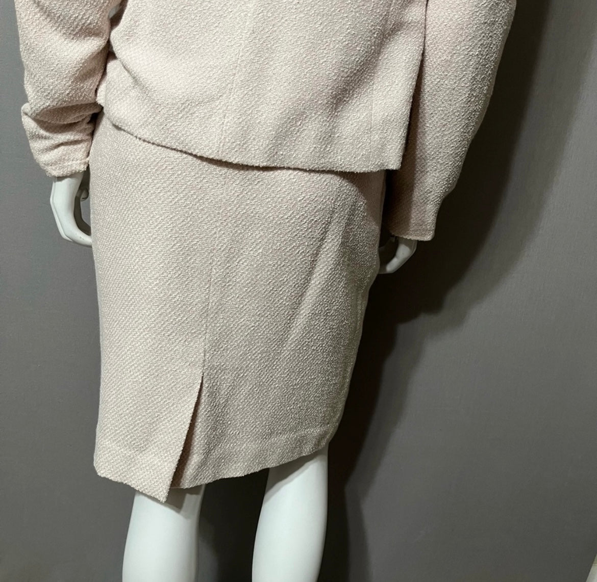 Vintage Rena Rowan Blush Pink Textured 2 Pc Set Sz-8