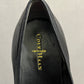 cole haan womens Black leather Round Toe Bow Comfort heel shoes size 7.5