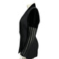 Amelia Toro Cinched Pinstriped Wool Linen Blazer Sz-10