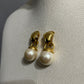 Vintage Door Knocker’s Gold and Cream Pearl Clip On Earrings