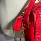 Mark Cross Red Leather Quilted Crossbody Handbag