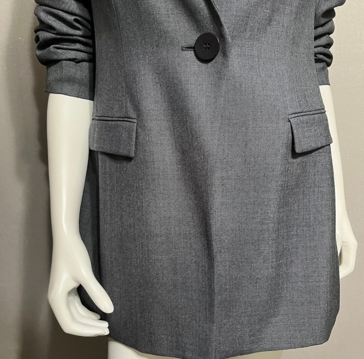 Jones New York Gray 100% Wool Career Blazer Sz-10