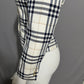 Liz Claiborne Cream and Black Plaid Blazer