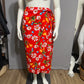 Vibrant Floral Red Sarong Wrap for Women