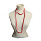 Red & White Beaded Necklace Set
