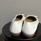 AEROSOLES White Bow Accent Flats