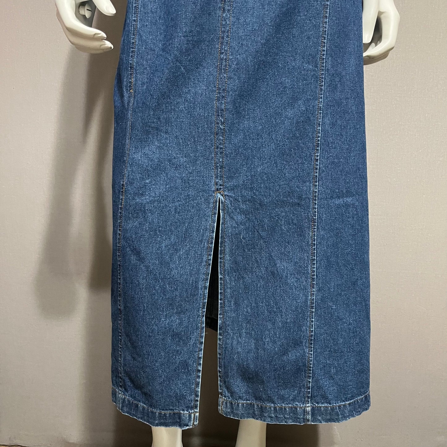 Expressions Denim With Split MIDI Dress Sz-1X