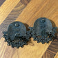 Artsy Brown and Gold Oversized Clip On Earrings