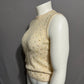 Sears Cream Sleeveless Sweater with Embellishments
